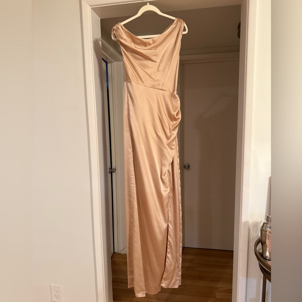 Show Me Your MuMu Jodie Satin Maxi Dress - Champagne
